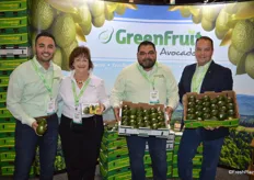 Giovannia Espinosa, Christine Connell, Bernardo Gomez and Kraig Loomis with GreenFruit Avocados show a new 2-pack for foodservice as well as avocado boxes for retail.